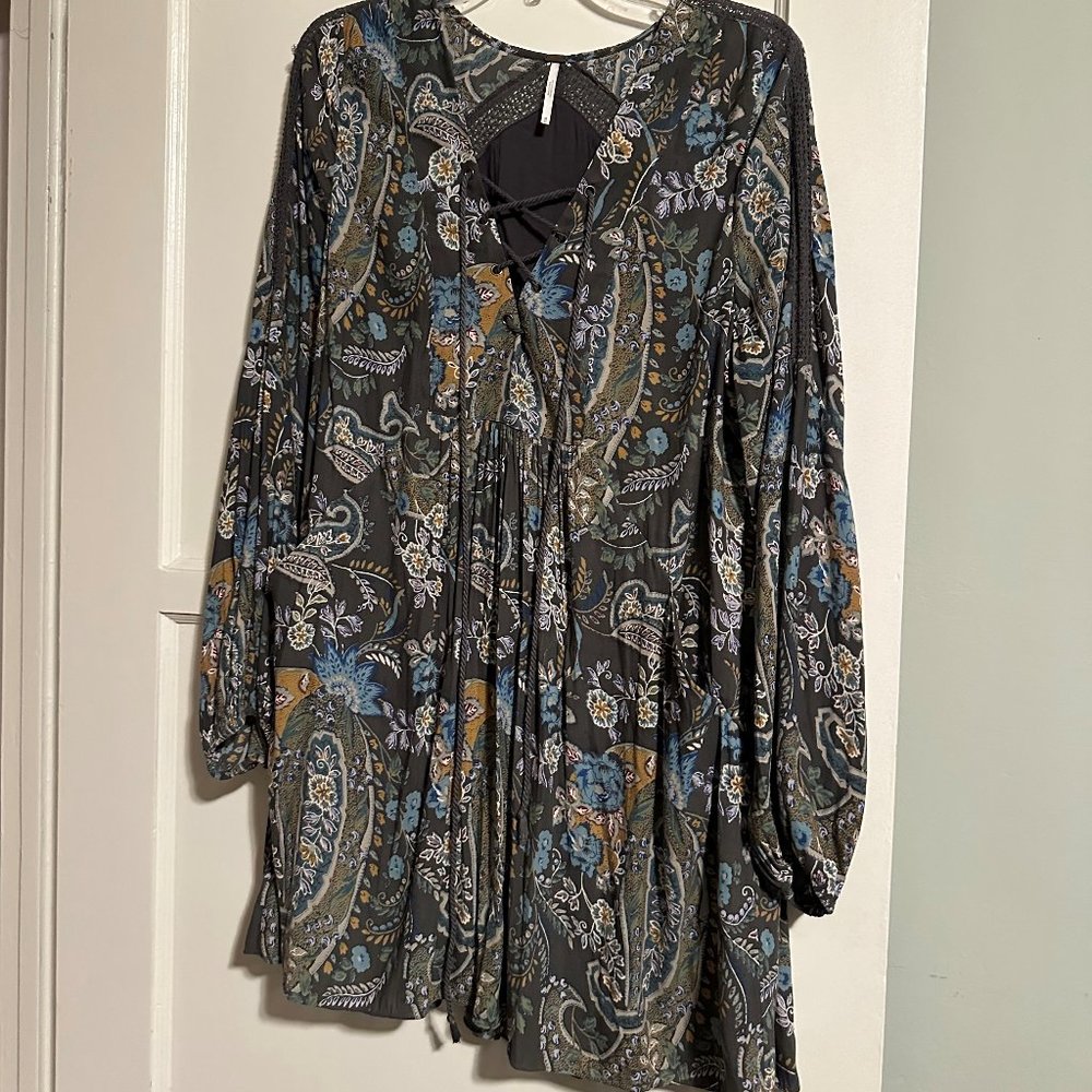 Free People Flowered Tunic Medium